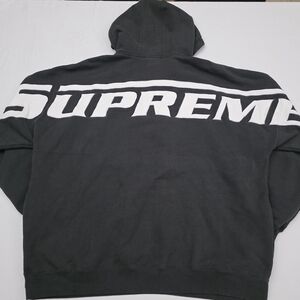 Supreme Wrapped Half Zip Hooded Black Sweater